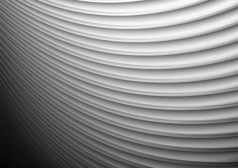 Grey minimal curved waves abstract geometric background Stock Illustration