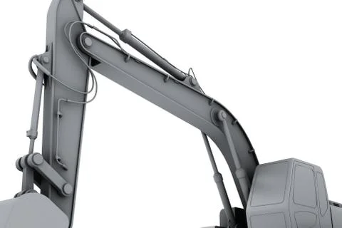 Grey model of the digger Stock Photos