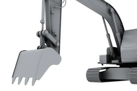 Grey model of the digger Stock Photos