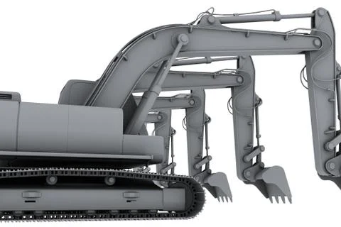 Grey model of the diggers Stock Photos