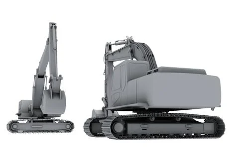 Grey model of the diggers Stock Photos