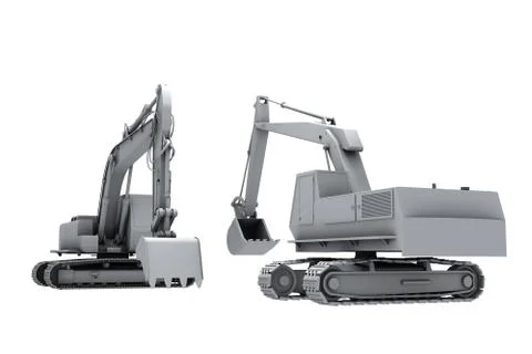 Grey model of the diggers Stock Photos