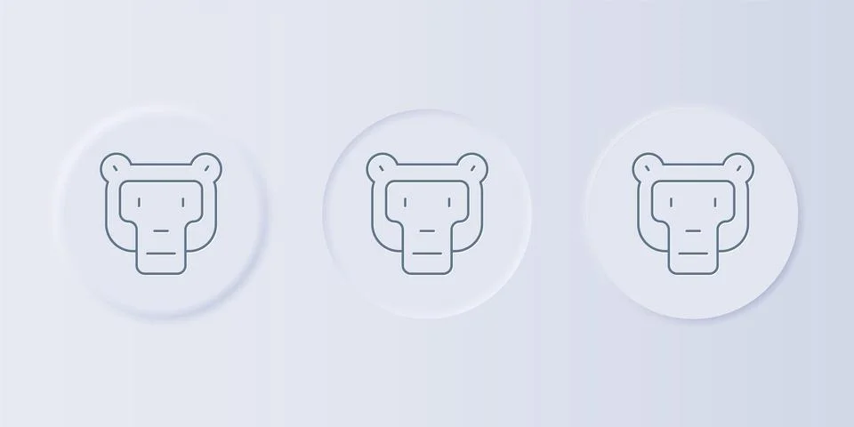 Grey Monkey icon isolated on grey background. Animal symbol. Set icons in s.. Stock Illustration