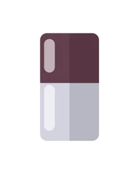 Grey Nail Polish in Glossy Rectangular Bottle Ilustración de archivo