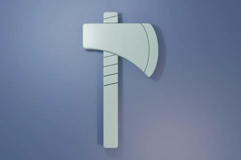 Grey Native american tomahawk axe icon isolated on purple-blue background. .. 스톡 일러스트
