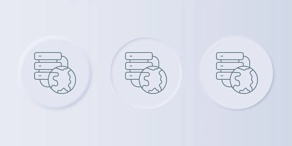 Grey Network cloud connection icon isolated on grey background. Social tech.. Illustrazione stock