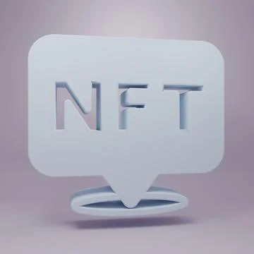 Grey NFT Digital crypto art icon isolated on purple background. Non fungibl.. Stock Illustration