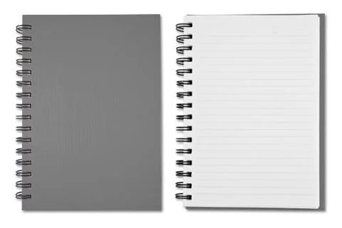 Grey note book Stock Photos