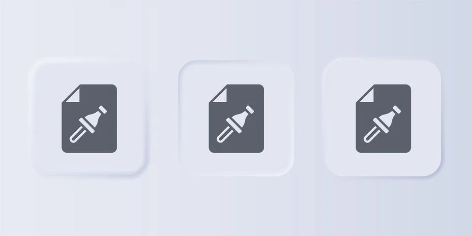 Grey Note paper with pinned pushbutton icon isolated on grey background. Me.. Stock Illustration