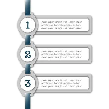 Grey Numbered Infographic Stock Illustration