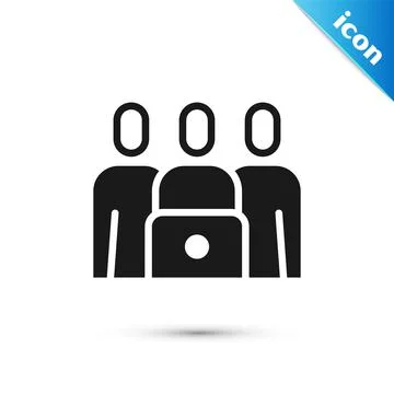 Grey Online class icon isolated on white background. Online education concept イラスト素材