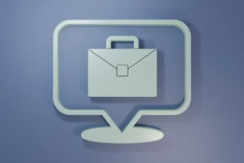 Grey Online working icon isolated on purple-blue background. Freelancer man.. Stock Illustration