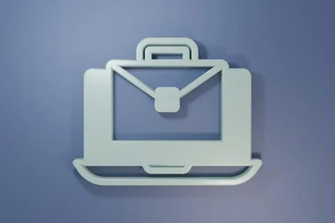 Grey Online working icon isolated on purple-blue background. Freelancer man.. Stock Illustration