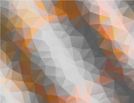 Grey &amp; Orange Triangles Lines Abstract Low Poly Gradient Polygonal Background Stock Illustration