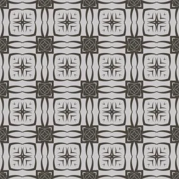 Grey Ornamental Seamless Line Pattern Illustrazione stock