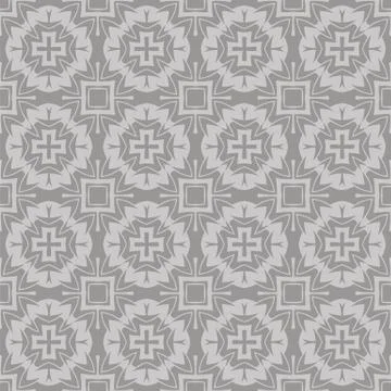 Grey Ornamental Seamless Line Pattern Illustrazione stock