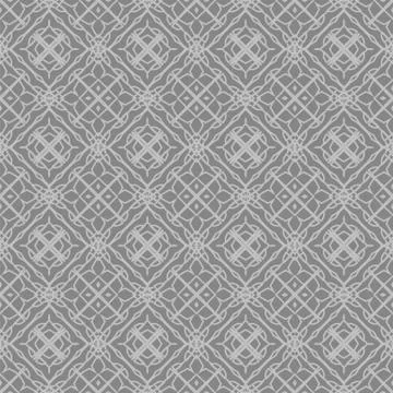 Grey Ornamental Seamless Line Pattern Stockillustratie