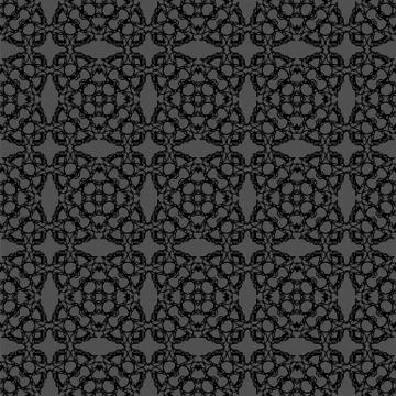 Grey Ornamental Seamless Line Pattern 스톡 일러스트