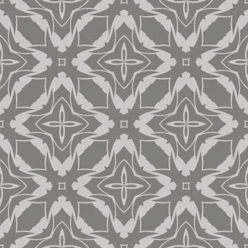 Grey Ornamental Seamless Line Pattern Illustrazione stock