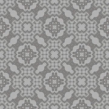 Grey Ornamental Seamless Line Pattern Illustrazione stock