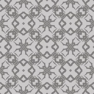 Grey Ornamental Seamless Line Pattern Illustrazione stock