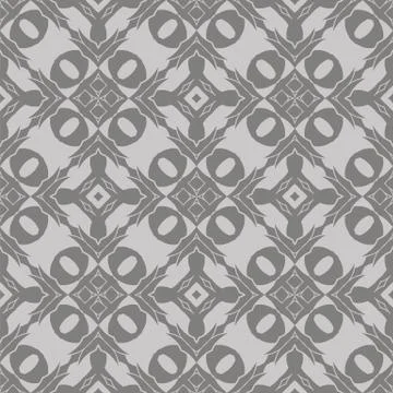 Grey Ornamental Seamless Line Pattern 스톡 일러스트