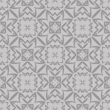 Grey Ornamental Seamless Line Pattern Illustrazione stock