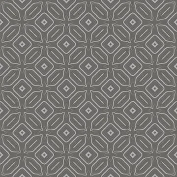 Grey Ornamental Seamless Line Pattern イラスト素材