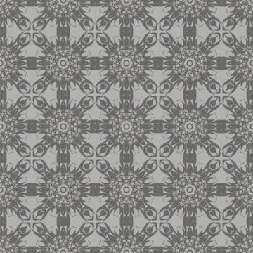 Grey Ornamental Seamless Line Pattern イラスト素材