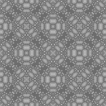 Grey Ornamental Seamless Pattern. Endless Texture. Oriental Geometric Ornament Stock Illustration