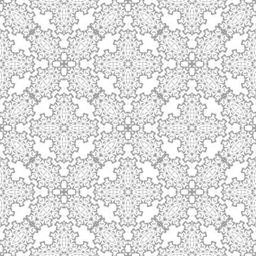Grey Ornamental Seamless Pattern. Endless Texture. Oriental Geometric Ornament 스톡 일러스트