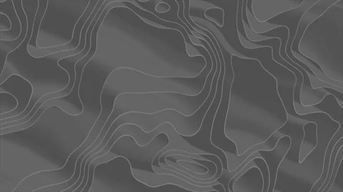 Grey Outline Topographic Contour Map Abstract Tech Motion