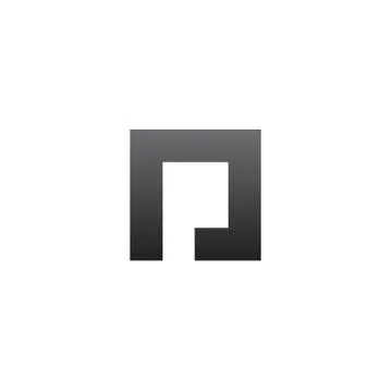 Grey p letter Illustrazione stock