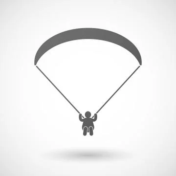 Grey paraglider Stock Illustration