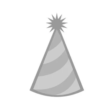 Grey Party Hat Stock Illustration