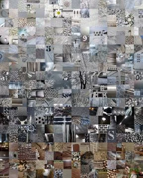 GREY patchwork photomontage background Stock Illustration