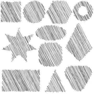 Grey Pattern Grey Strokes Pattern Isolated on White Background. Copyright:... 스톡 사진