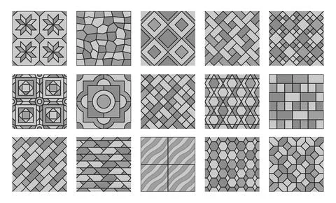 Grey pavement top view pattern, sidewalk tile 스톡 일러스트