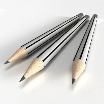 Grey pencils Stock Illustration