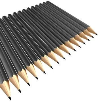 Grey pencils Stock Illustration