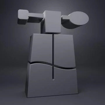 Grey Perfume icon isolated on grey background. Minimalism concept. 3D rende.. Stock Illustration
