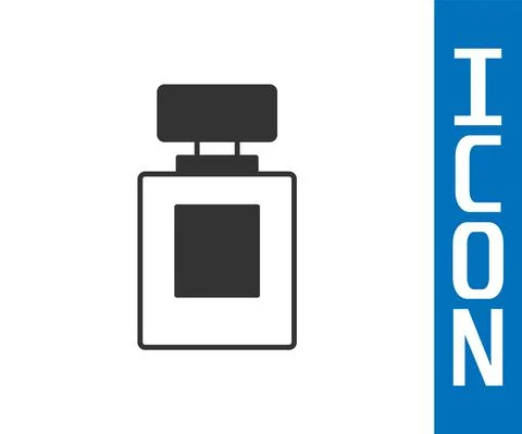 Grey Perfume icon isolated on white background. Vector Stock-Illustration