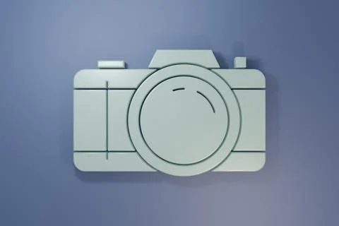 Grey Photo camera icon isolated on purple-blue background. Foto camera icon.. Stockillustratie