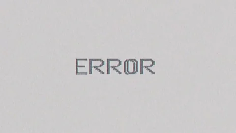 Grey pixelated error message on light grey background displaying critical Stock Footage 297199065