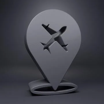 Grey Plane icon isolated on grey background. Flying airplane icon. Airliner.. Stock Illustration