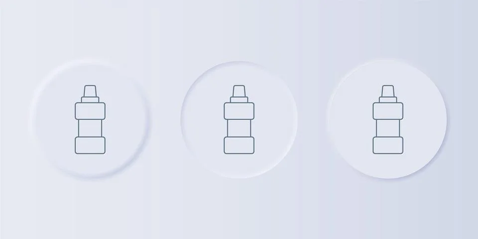 Grey Plastic bottle for laundry detergent, bleach, dishwashing liquid or an.. Stock Illustration