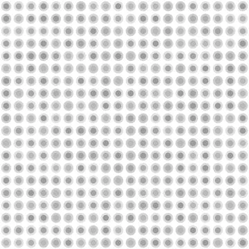 Grey polka dot pattern with rings. Seamless vector background Stock Illustration