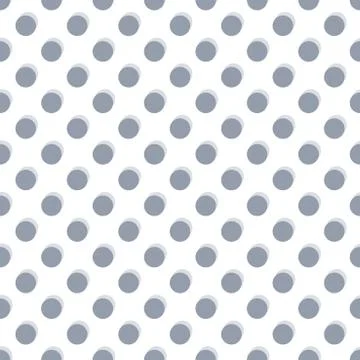 Grey polka dots seamless texture - vector illustration. Illustrazione stock