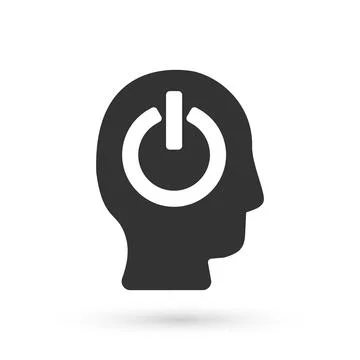 Grey Power button icon isolated on white background. Start sign. Vector 스톡 일러스트