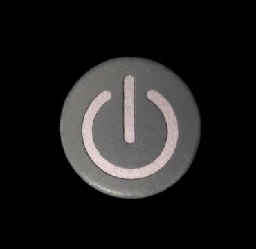 Grey power button Stock Photos
